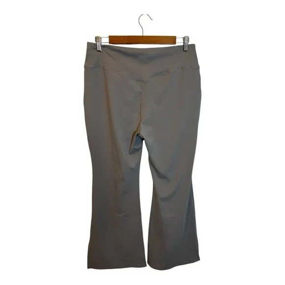 HALARA Crossover Pocket Split Hem Full Length Flare Leggings XL Petite Gray NWT - Picture 5 of 10